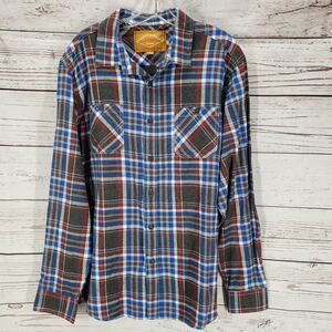 Red Camel New Men's Multicolor Plaid Button Up Shirt Size XL